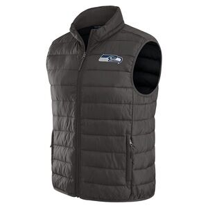 Men's NFL x Darius Rucker Black Seattle Seahawks Packable Full-Zip Vest Size: L